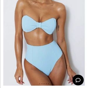 White Fox Strapless Bikini Set!